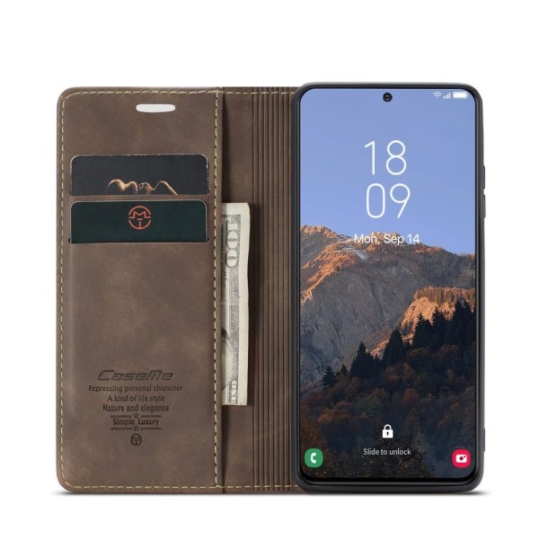 Чохол-книжка CaseMe Нубук для Samsung Galaxy S23 Plus темно-коричневий