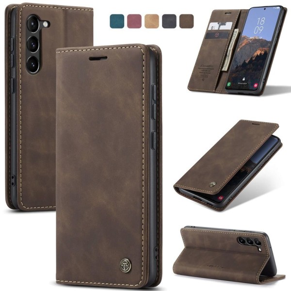 Чохол-книжка CaseMe Нубук для Samsung Galaxy S23 Plus темно-коричневий
