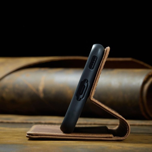 Чохол-книжка CaseMe Нубук для Samsung Galaxy S23 Plus світло-коричневий