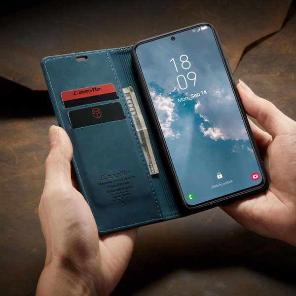 Чохол-книжка CaseMe Нубук для Samsung Galaxy S23 Plus бірюзовий