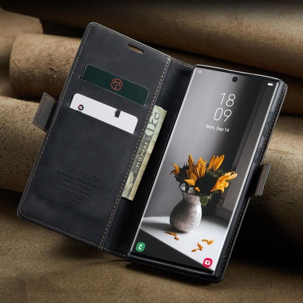 Чохол-книжка CaseMe Нубук для Samsung Galaxy S23 Ultra чорний