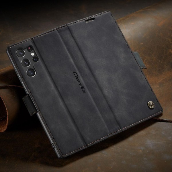 Чохол-книжка CaseMe Нубук для Samsung Galaxy S23 Ultra чорний