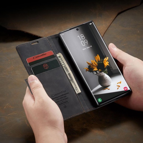 Чохол-книжка CaseMe Нубук для Samsung Galaxy S23 Ultra чорний