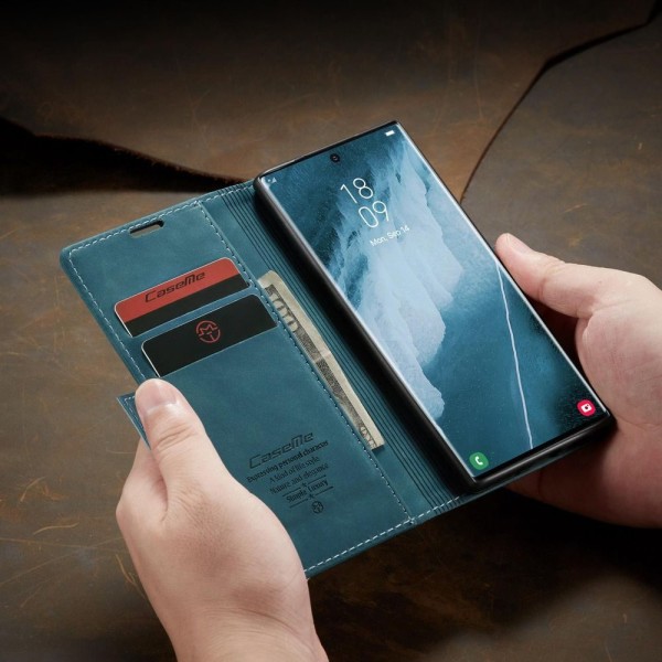 Чохол-книжка CaseMe Нубук для Samsung Galaxy S23 Ultra бірюзовий