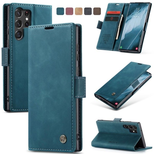 Чохол-книжка CaseMe Нубук для Samsung Galaxy S23 Ultra бірюзовий