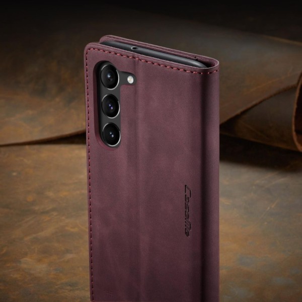 Чохол-книжка CaseMe Нубук для Samsung Galaxy S23 бордовий