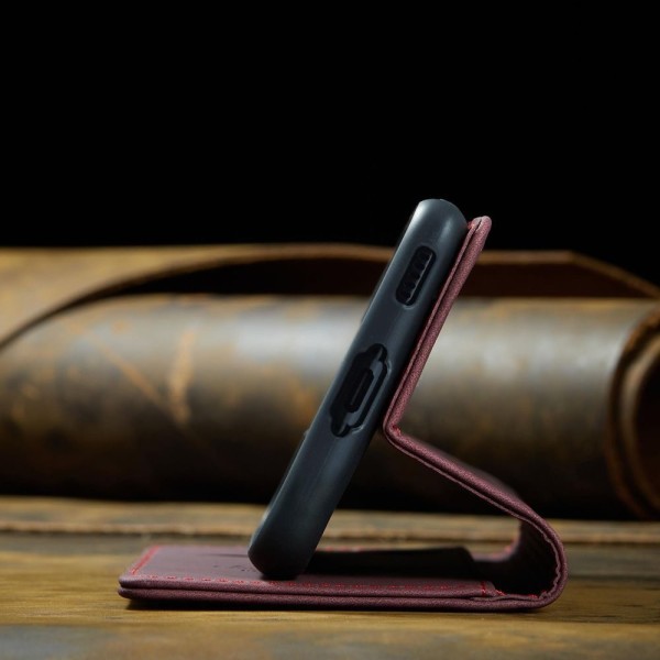 Чохол-книжка CaseMe Нубук для Samsung Galaxy S23 бордовий