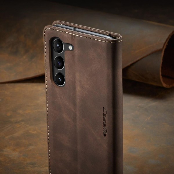 Чохол-книжка CaseMe Нубук для Samsung Galaxy S23 темно-коричневий