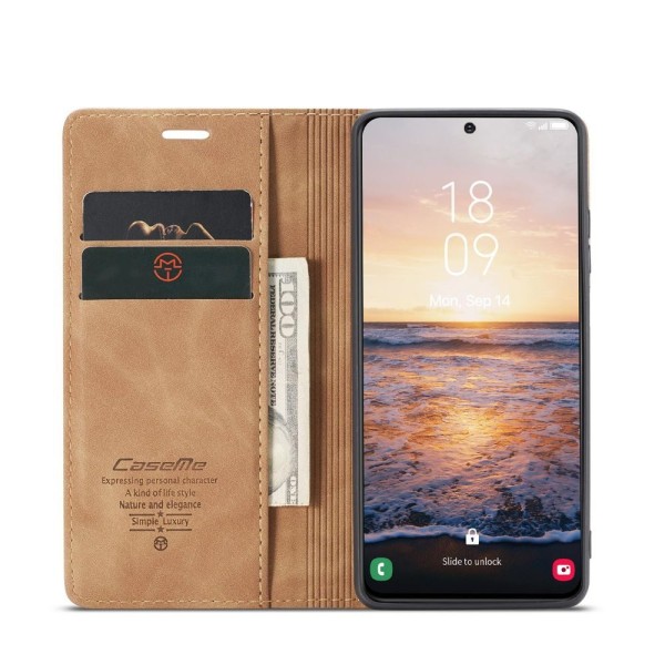 Чохол-книжка CaseMe Нубук для Samsung Galaxy S23 світло-коричневий