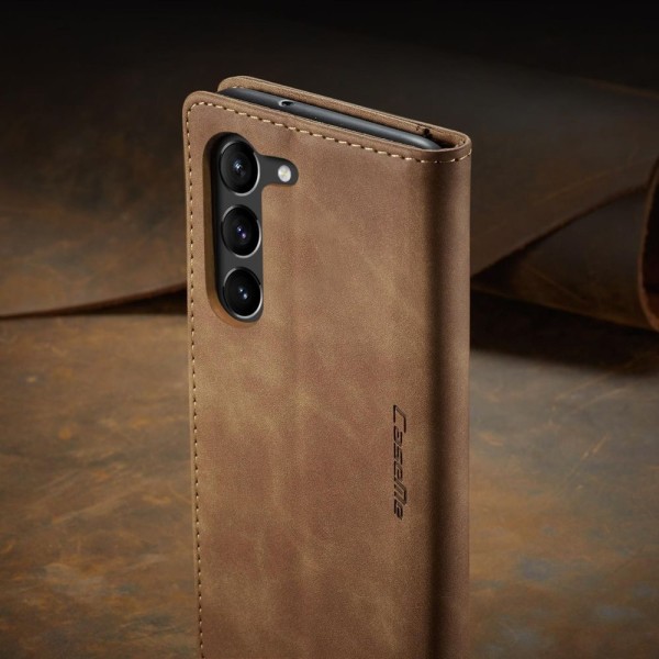Чохол-книжка CaseMe Нубук для Samsung Galaxy S23 світло-коричневий