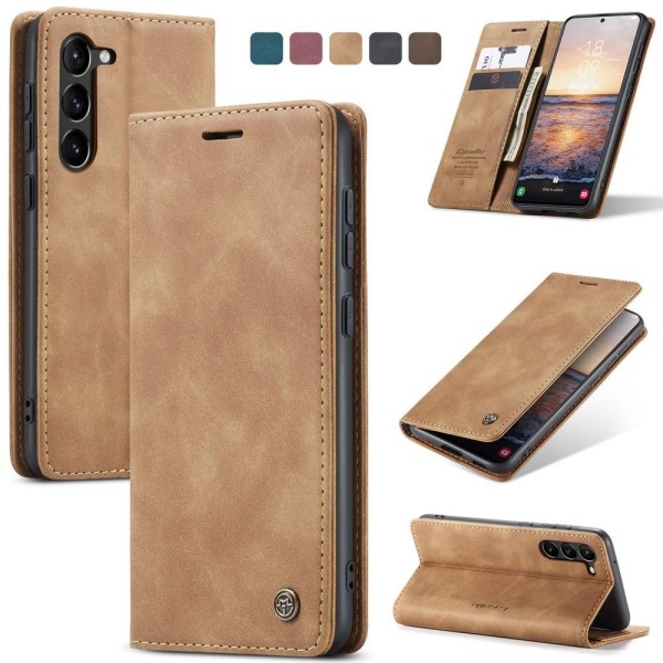 Чохол-книжка CaseMe Нубук для Samsung Galaxy S23 світло-коричневий