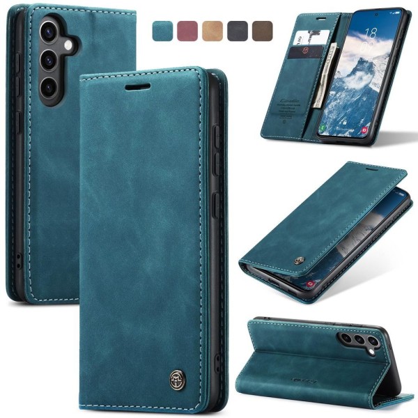Чохол-книжка CaseMe Нубук для Samsung Galaxy S24 FE бірюзовий