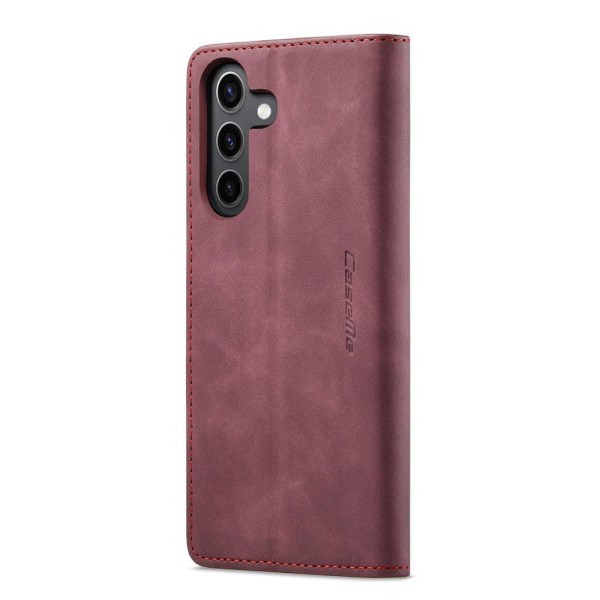 Чохол-книжка CaseMe Нубук для Samsung Galaxy S24+ бордовий