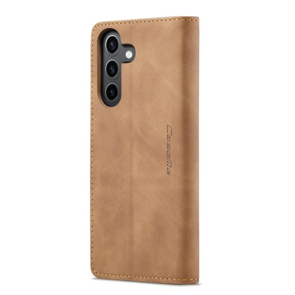 Чохол-книжка CaseMe Нубук для Samsung Galaxy S24+ світло-коричневий