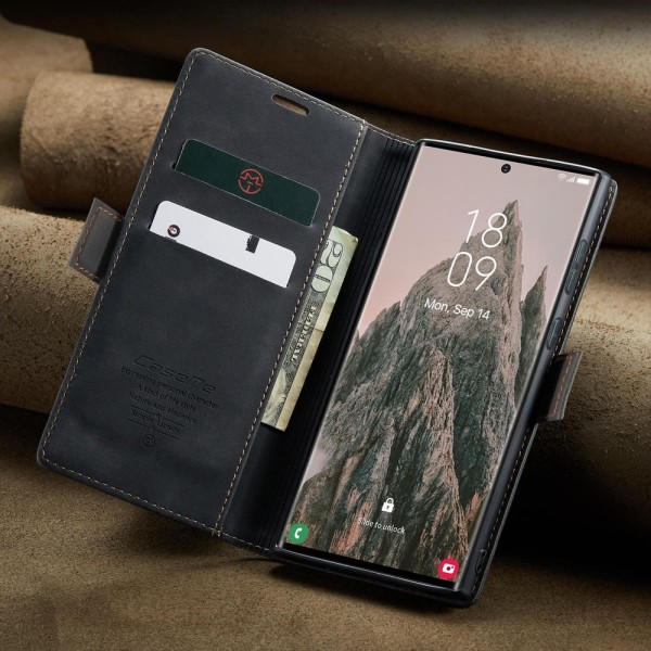 Чохол-книжка CaseMe Нубук для Samsung Galaxy S24 Ultra чорний