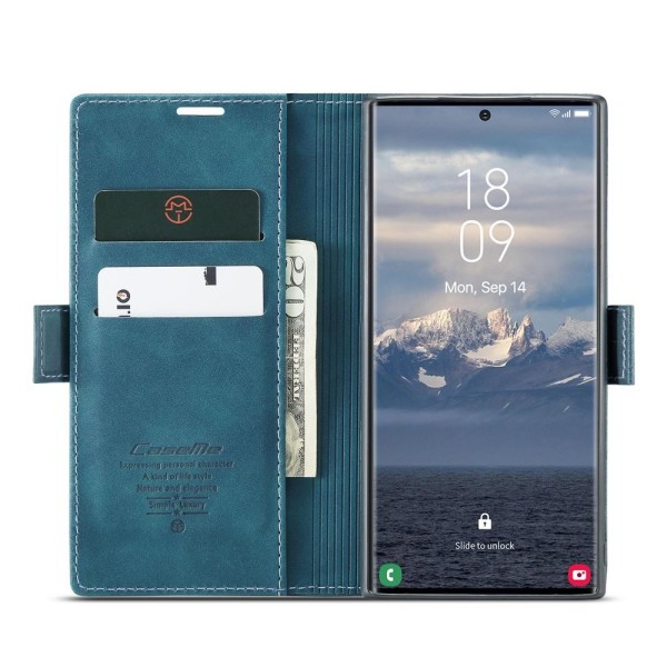 Чохол-книжка CaseMe Нубук для Samsung Galaxy S24 Ultra бірюзовий