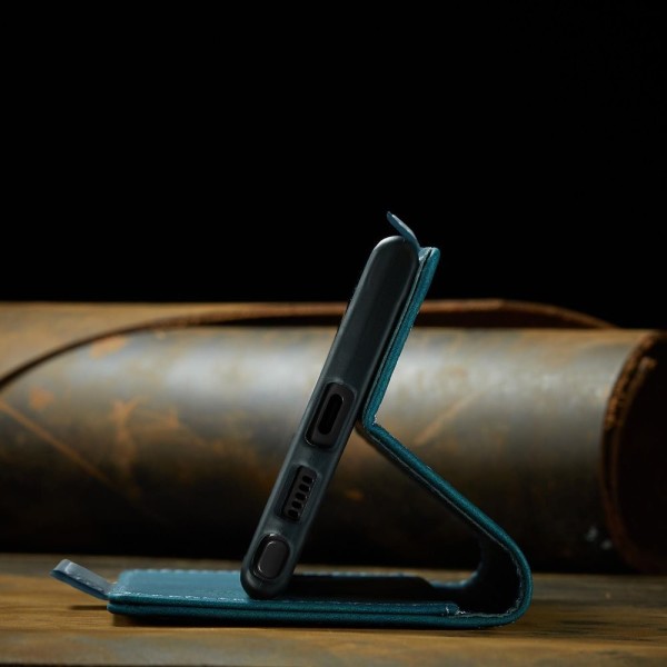 Чохол-книжка CaseMe Нубук для Samsung Galaxy S24 Ultra бірюзовий