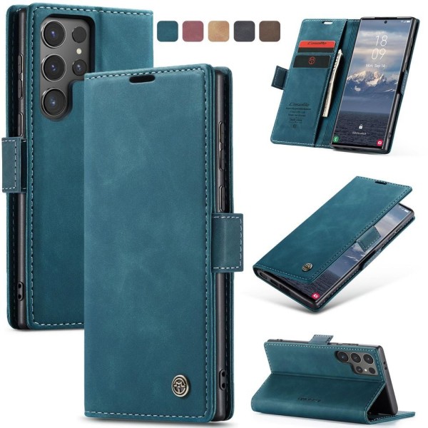 Чохол-книжка CaseMe Нубук для Samsung Galaxy S24 Ultra бірюзовий