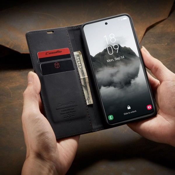 Чохол-книжка CaseMe Нубук для Samsung Galaxy S24 чорний