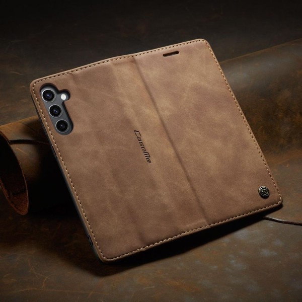 Чохол-книжка CaseMe Нубук для Samsung Galaxy S24 світло-коричневий