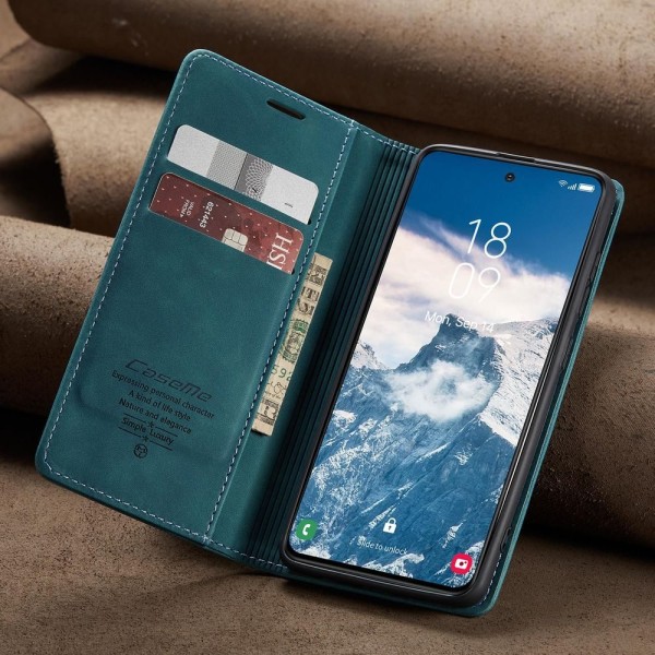 Чохол-книжка CaseMe Нубук для Samsung Galaxy S24 бірюзовий