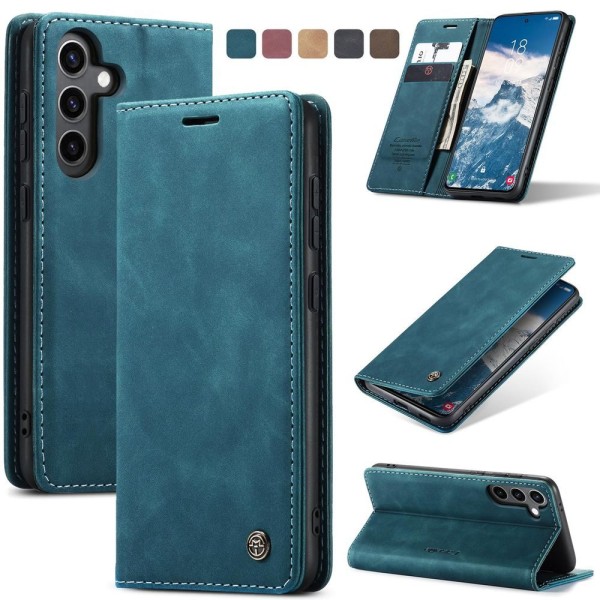 Чохол-книжка CaseMe Нубук для Samsung Galaxy S24 бірюзовий