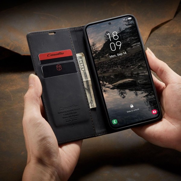 Чохол-книжка CaseMe Нубук для Samsung Galaxy S25+ чорний