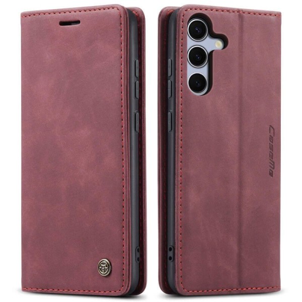 Чохол-книжка CaseMe Нубук для Samsung Galaxy S25+ бордовий