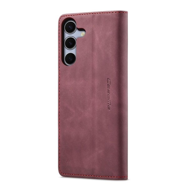 Чохол-книжка CaseMe Нубук для Samsung Galaxy S25+ бордовий