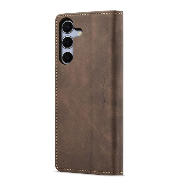Чохол-книжка CaseMe Нубук для Samsung Galaxy S25+ темно-коричневий