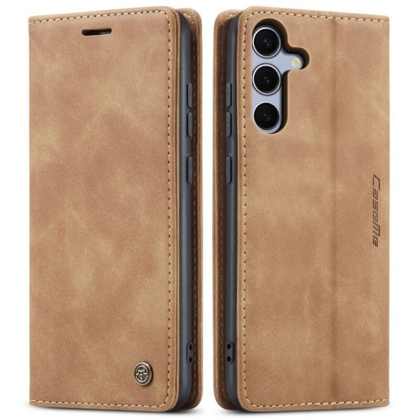 Чохол-книжка CaseMe Нубук для Samsung Galaxy S25+ світло-коричневий
