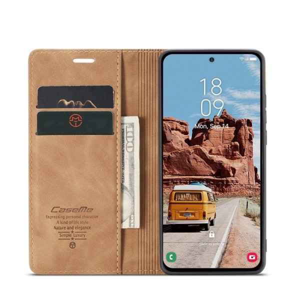 Чохол-книжка CaseMe Нубук для Samsung Galaxy S25+ світло-коричневий