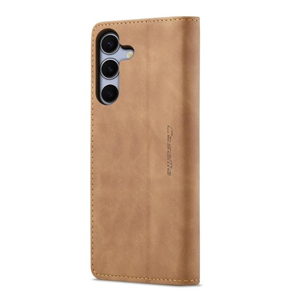 Чохол-книжка CaseMe Нубук для Samsung Galaxy S25+ світло-коричневий