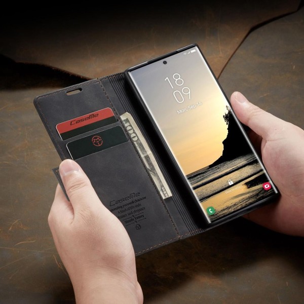 Чохол-книжка CaseMe Нубук для Samsung Galaxy S25 Ultra чорний