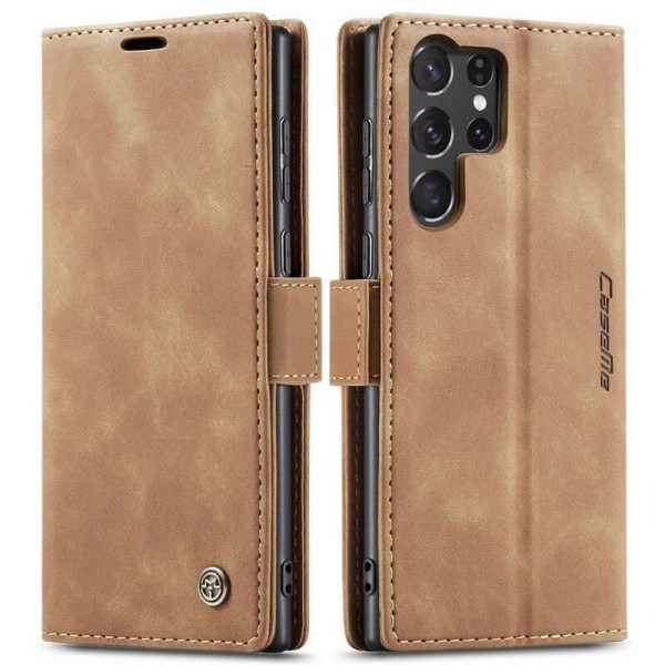 Чохол-книжка CaseMe Нубук для Samsung Galaxy S25 Ultra світло-коричневий