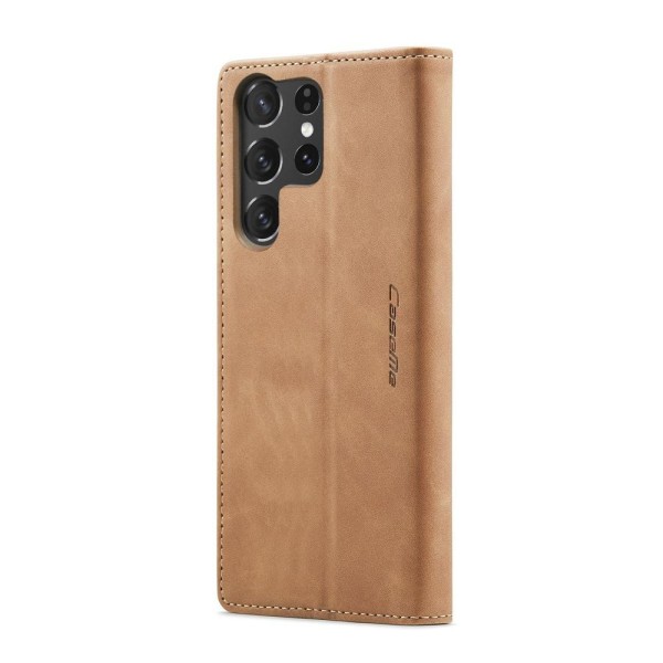 Чохол-книжка CaseMe Нубук для Samsung Galaxy S25 Ultra світло-коричневий