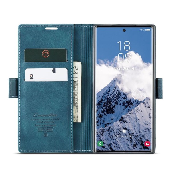Чохол-книжка CaseMe Нубук для Samsung Galaxy S25 Ultra бірюзовий