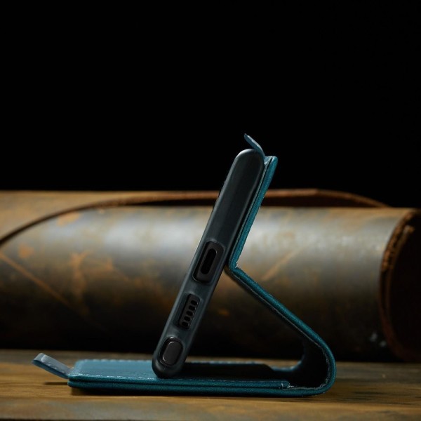 Чохол-книжка CaseMe Нубук для Samsung Galaxy S25 Ultra бірюзовий