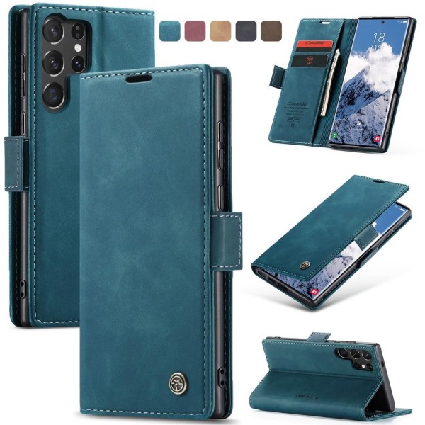 Чохол-книжка CaseMe Нубук для Samsung Galaxy S25 Ultra бірюзовий