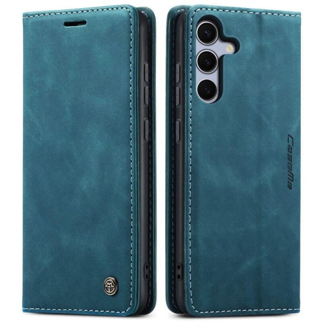 Чохол-книжка CaseMe Нубук для Samsung Galaxy S25 бірюзовий