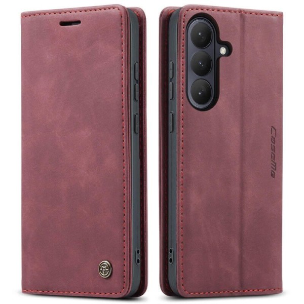 Чохол-книжка CaseMe Нубук для Samsung Galaxy S26+ бордовий