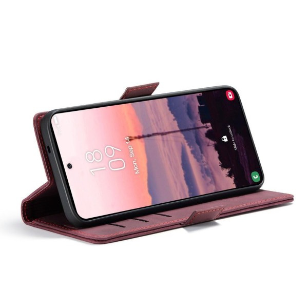 Чохол-книжка CaseMe Нубук для Samsung Galaxy S26 Ultra бордовий