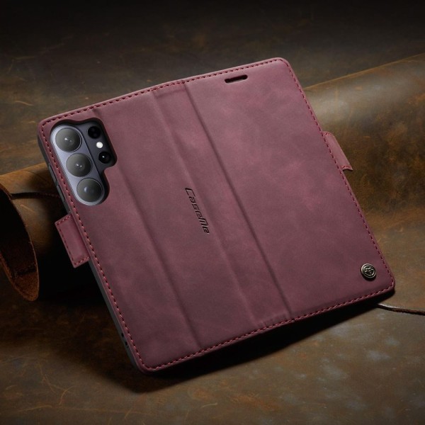 Чохол-книжка CaseMe Нубук для Samsung Galaxy S26 Ultra бордовий