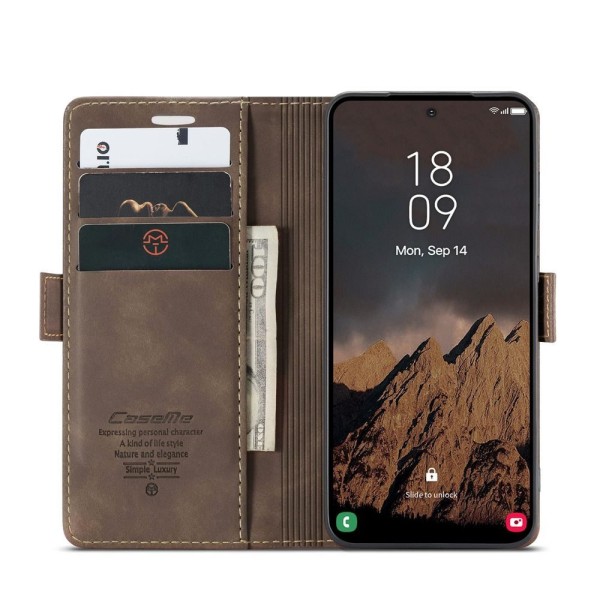 Чохол-книжка CaseMe Нубук для Samsung Galaxy S26 Ultra темно-коричневий