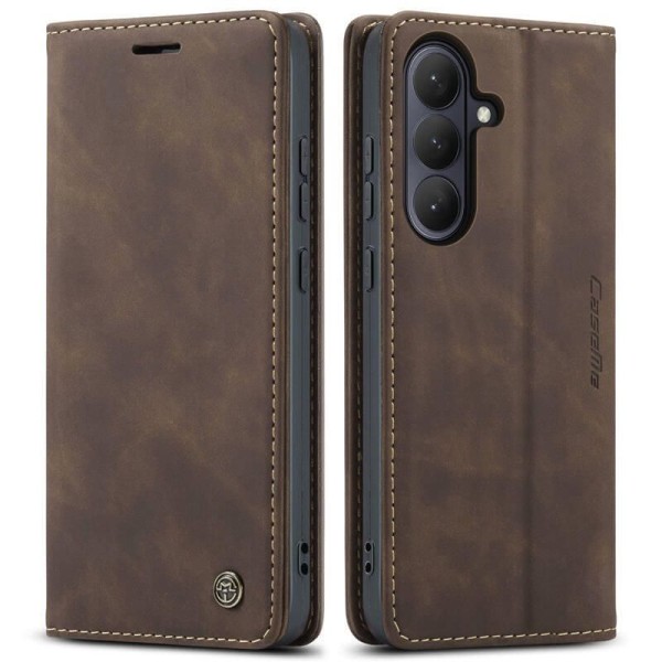 Чохол-книжка CaseMe Нубук для Samsung Galaxy S26 темно-коричневий