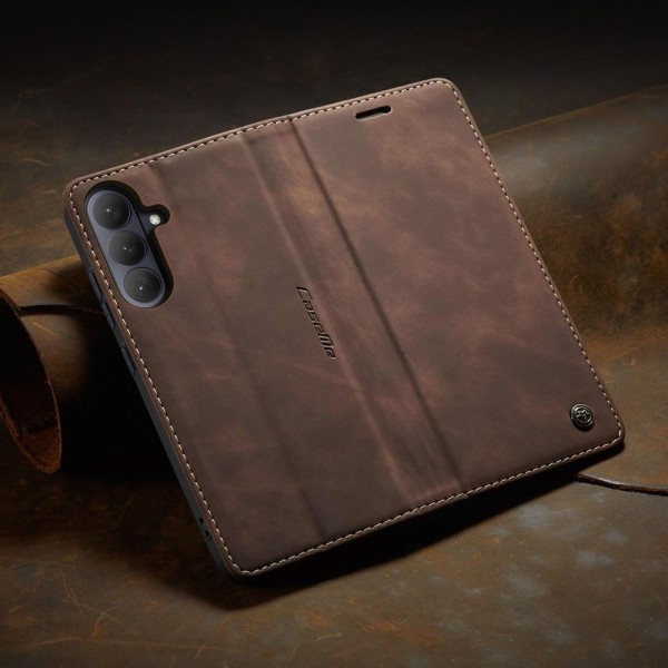 Чохол-книжка CaseMe Нубук для Samsung Galaxy S26 темно-коричневий