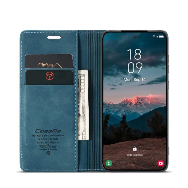 Чохол-книжка CaseMe Нубук для Samsung Galaxy S26 бірюзовий