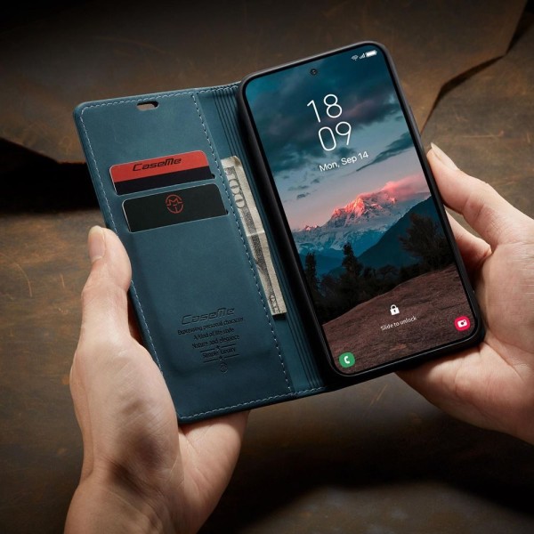 Чохол-книжка CaseMe Нубук для Samsung Galaxy S26 бірюзовий