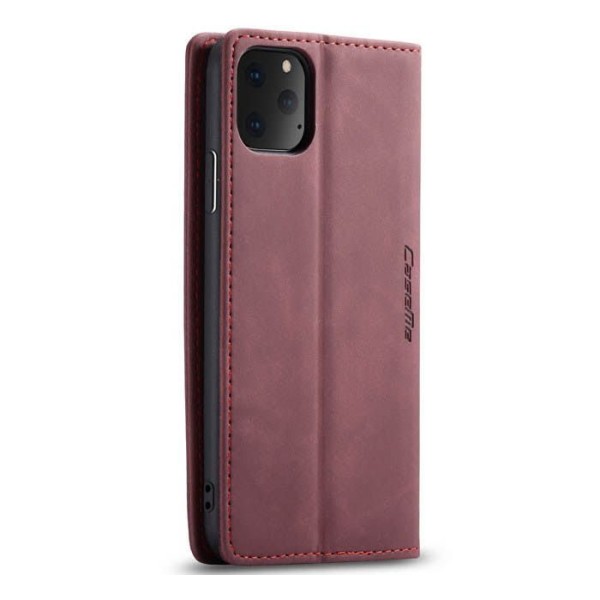 Чохол-книжка CaseMe Нубук для iPhone 11 Pro Max бордовий