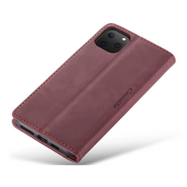Чохол-книжка CaseMe Нубук для iPhone 11 Pro Max бордовий